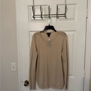 Bloomingdale's Cashmere Sweater with Gold Button Detail